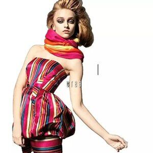 Modern SIMPLE CREATIVE EU Design Corset Wrap Bubble Dress Mini Cocktail Club S M